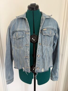 Detre light blue distressed jean jacket